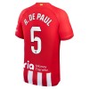 Officiële Voetbalshirt Atlético Madrid R. De Paul 5 Thuis 2023-24 - Heren